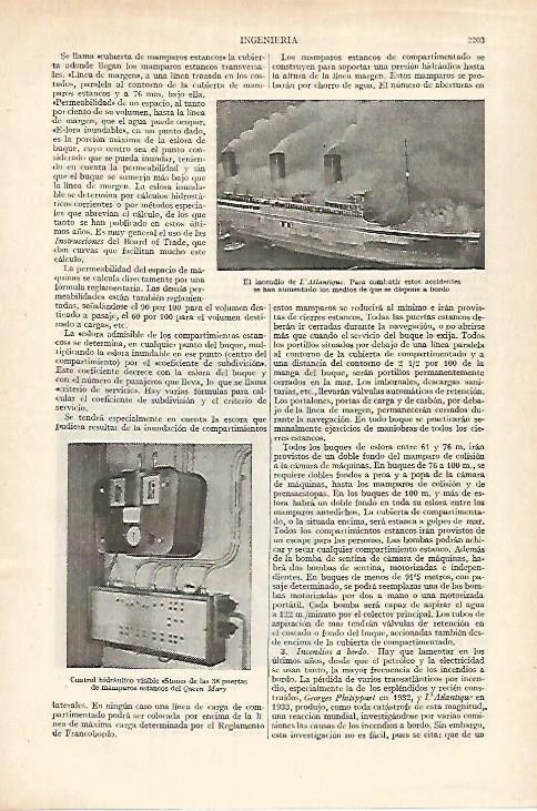 LAMINA ESPASA 27372: Incedio del L Atlantique