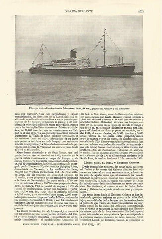 LAMINA ESPASA 27382: El vapor Scharnhorst