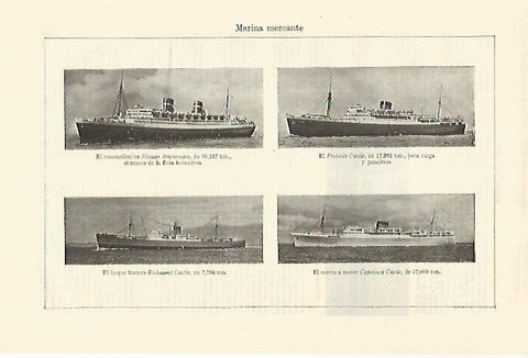 LAMINA ESPASA 27385: Barcos mercantes