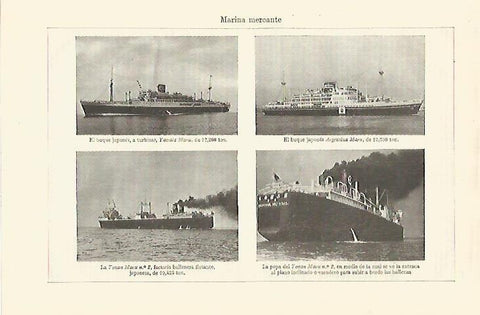 LAMINA ESPASA 27391: Buques mercantes
