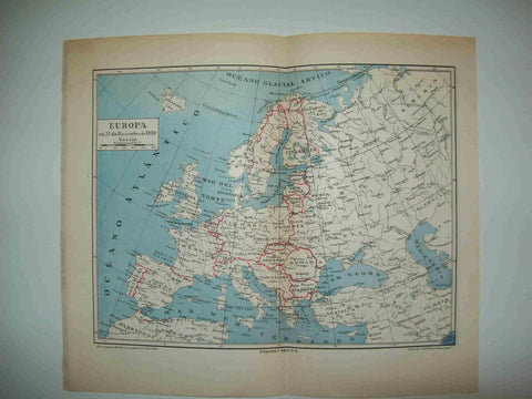 LAMINA ESPASA 27396: Mapa de Europa el 31 diciembre de 1939