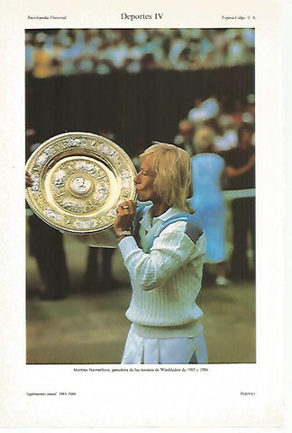 LAMINA ESPASA 27427: Martina Navratilova ganadora de Wimbledon