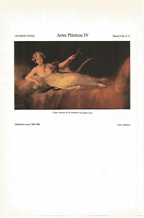 LAMINA ESPASA 27428: Retrato de la Marquesa de Santa Cruz por Goya