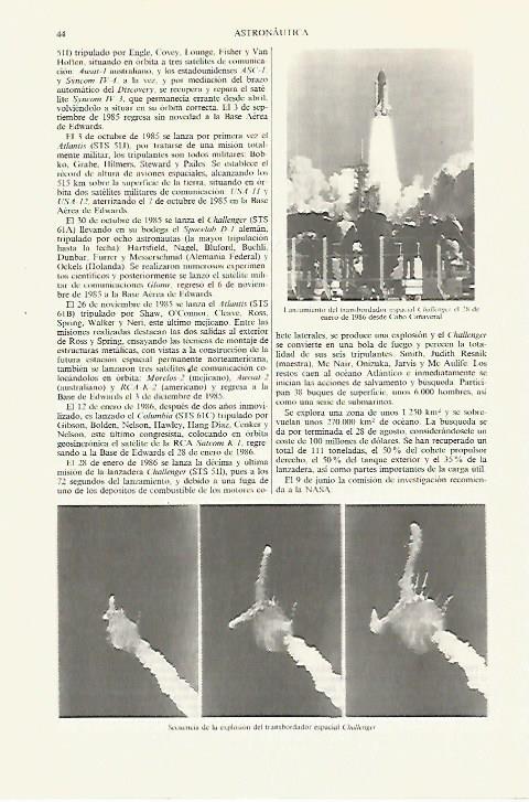 LAMINA ESPASA 27429: Explosion del Challenger