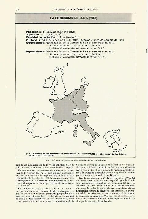 LAMINA ESPASA 27433: Mapa de la Comunidad Europea de los 6 enn 1958