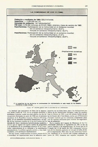 LAMINA ESPASA 27434: Mapa de la Comunidad Europea de los 12 en 1986