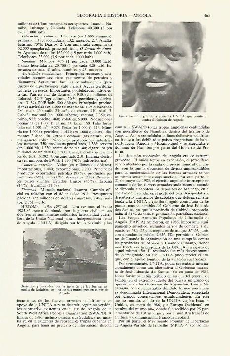 LAMINA ESPASA 27448: Jona Savimbi jefe de la guerrilla UNITA