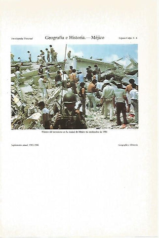 LAMINA ESPASA 27461: Terremoto de Mexico en 1986