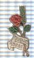 Pin: Rosa de Sant Jordi. De metal, dorado