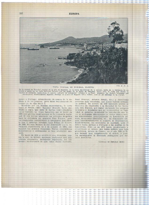 Lamina/sheet/feuille numerada 331/332: fachada catedra Ponta Delgada en Azores y Puerto de Sao Lourenço en Madeira
