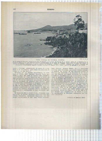 Lamina/sheet/feuille numerada 331/332: fachada catedra Ponta Delgada en Azores y Puerto de Sao Lourenço en Madeira