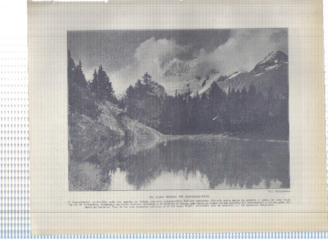 Lamina/sheet/feuille numerada 341/342: Suiza: El lago negro en Loetschental y vista de Saint Moritz