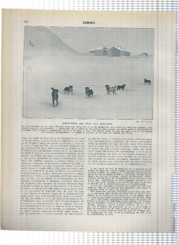 Lamina/sheet/feuille numerada 347/348: Suiza: Cascadas de Lauterbrunnen y Monasterio del Gran San Bernardo