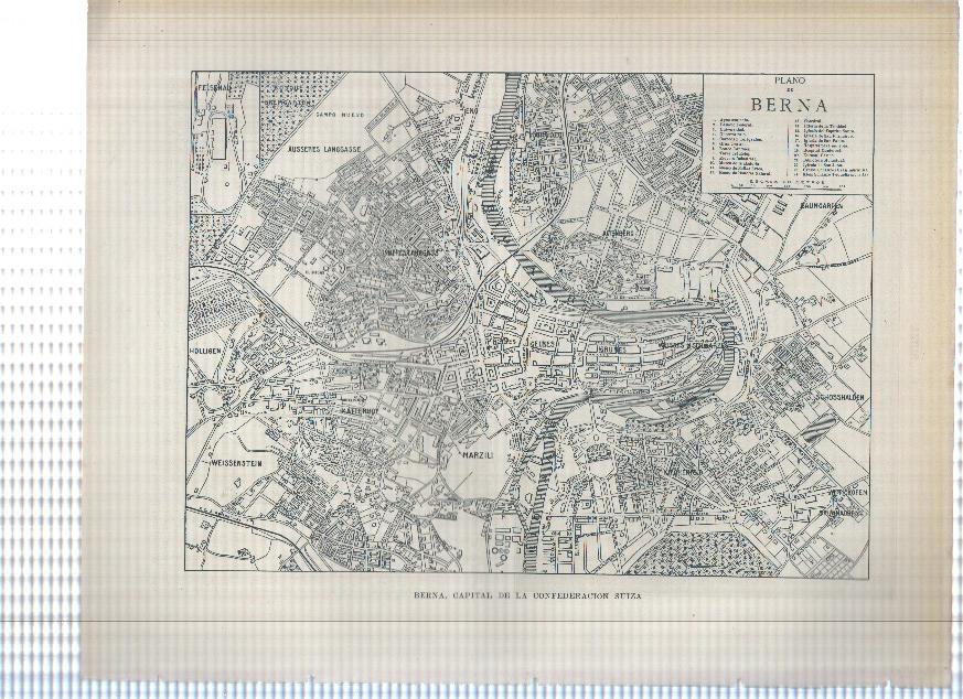 Lamina/sheet/feuille numerada 355/356: Suiza: vista de Champery y plano de Berna