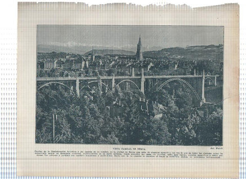Lamina/sheet/feuille numerada 357/358: Suiza: vista de Berna y El parlamento en Berna