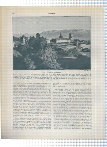 Lamina/sheet/feuille numerada 365/366: Suiza: Iglesia de San Pedro en Ginebra y La Catedral de Lausana