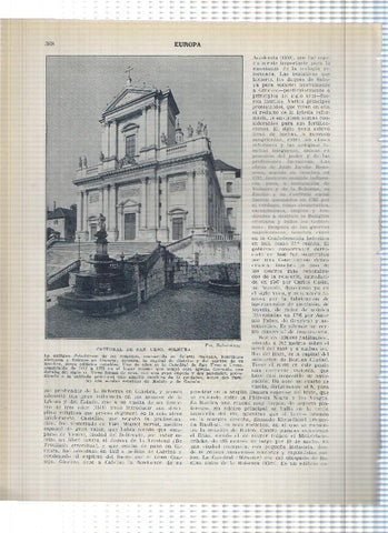 Lamina/sheet/feuille numerada 367/368: Suiza: Tribunal federal en Lausana y Catedral de San Urso en Soleura