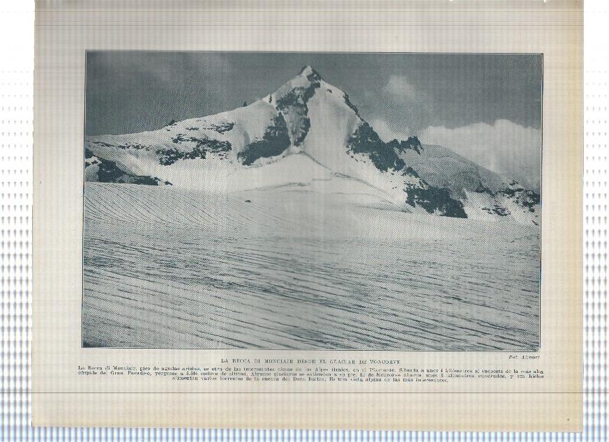 Lamina/sheet/feuille numerada 379/380: Italia: La Becca di Monciair y el Gran Assanly