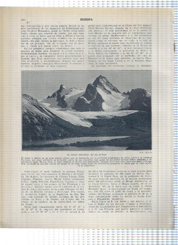Lamina/sheet/feuille numerada 379/380: Italia: La Becca di Monciair y el Gran Assanly