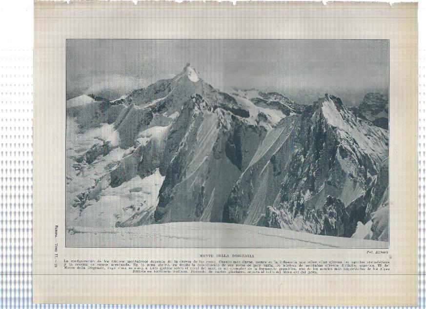 Lamina/sheet/feuille numerada 381/382: Italia: Monte della disgrazia y Monte Cristallo