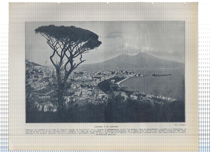 Lamina/sheet/feuille numerada 387/388: Italia: Napoles y el Vesubio, El Etna