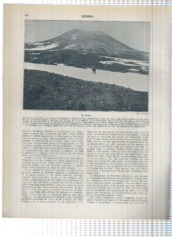 Lamina/sheet/feuille numerada 387/388: Italia: Napoles y el Vesubio, El Etna