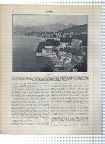 Lamina/sheet/feuille numerada 401/402: Italia: vista de Spezzia y Sorrento