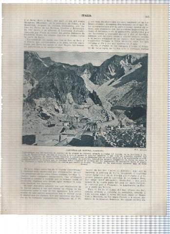 Lamina/sheet/feuille numerada 405/406: Italia: canteras de marmol de carrara y El foro en Roma