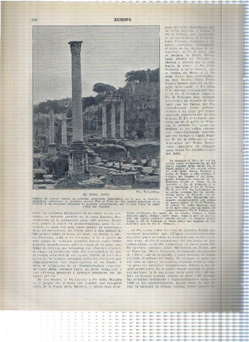 Lamina/sheet/feuille numerada 405/406: Italia: canteras de marmol de carrara y El foro en Roma