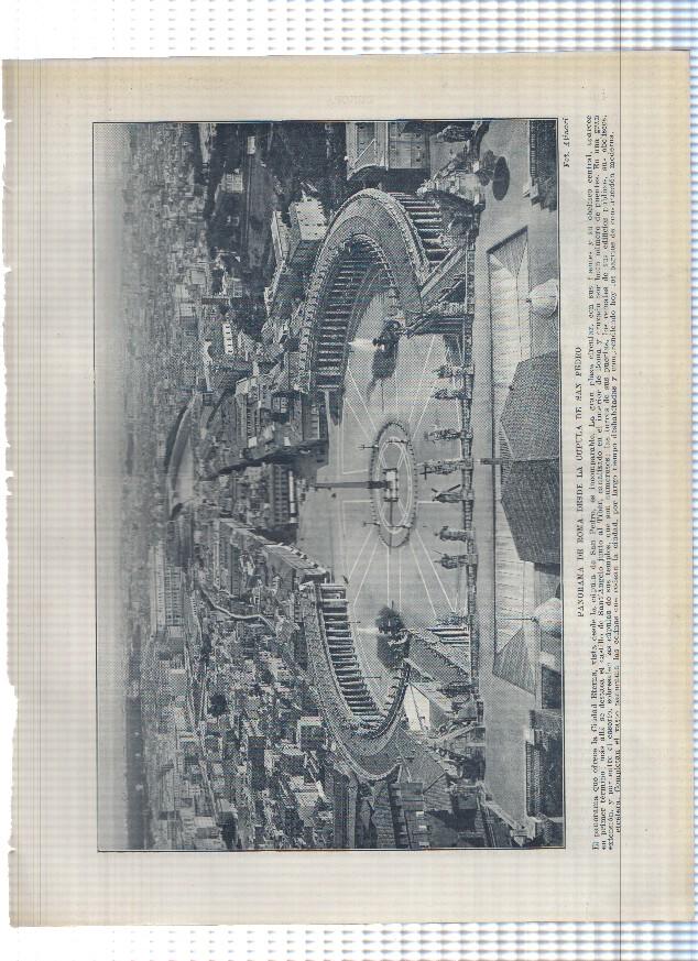 Lamina/sheet/feuille numerada 409/410: Italia: Vista de Roma desde la cupula de San pedro y Plaza del Quirinal en Roma 