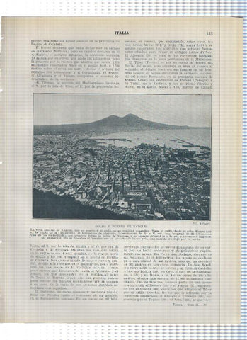 Lamina/sheet/feuille numerada 413/414: Italia: Golfo y puerto de Napoles,, ruinas de Pompeya