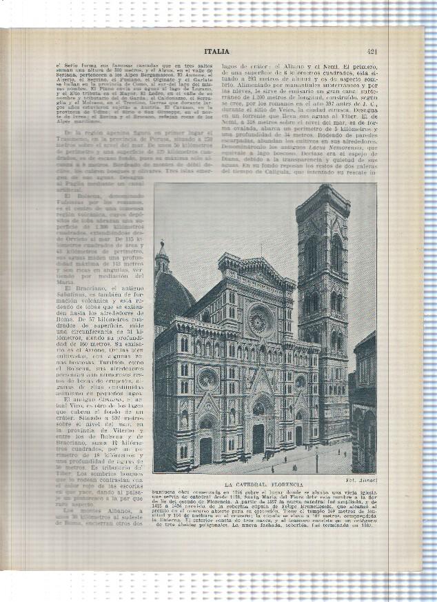 Lamina/sheet/feuille numerada 421/422: Italia: Catedral de Florencia, El Gran Canal en Trieste