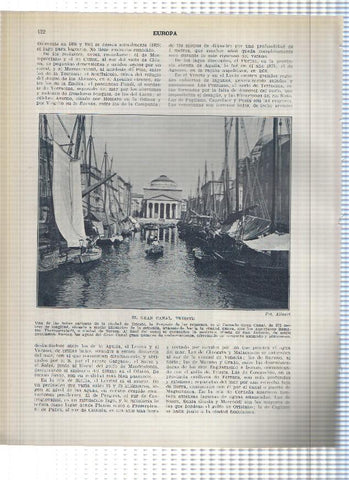 Lamina/sheet/feuille numerada 421/422: Italia: Catedral de Florencia, El Gran Canal en Trieste