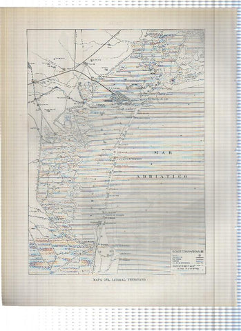 Lamina/sheet/feuille numerada 423/424: Italia: Colegio de España y Torres Garisenda y Asinelli en Bolonia, Mapa del litoral veneciano