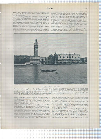Lamina/sheet/feuille numerada 425/426: Italia: Palacio Ducal y Rio de Santa Maria en Venecia