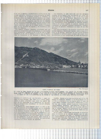Lamina/sheet/feuille numerada 437/438: Italia: Vista de Como y de Fiume