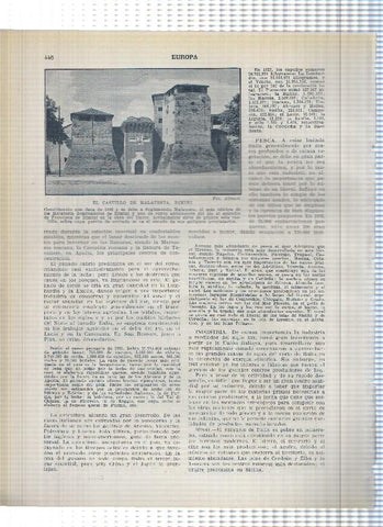 Lamina/sheet/feuille numerada 445/446: Italia: Iglesia de San Bernardino en Aquila y Castillo de malatesta en Rimini