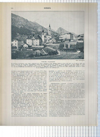Lamina/sheet/feuille numerada 447/448: Italia: Ayuntamiento de Capo D'Istria y Cortina D'Ampezzo