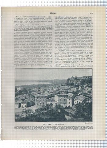 Lamina/sheet/feuille numerada 449/450: Italia: Vista de Bolsena y La catedral de Lecce