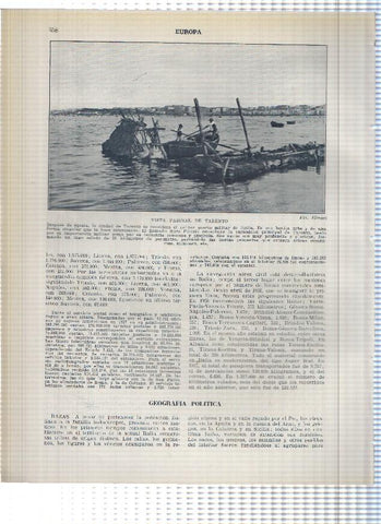 Lamina/sheet/feuille numerada 457/458: Italia: Vista de Savona y Tarento