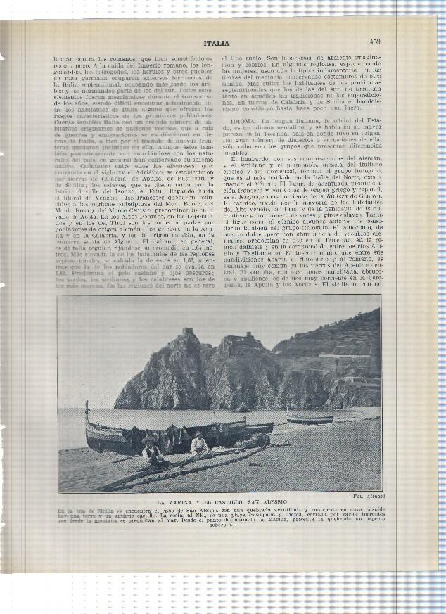 Lamina/sheet/feuille numerada 459/460: Italia: La marina y el castillo de San Alerssio y Templo de Juno en Agrigento