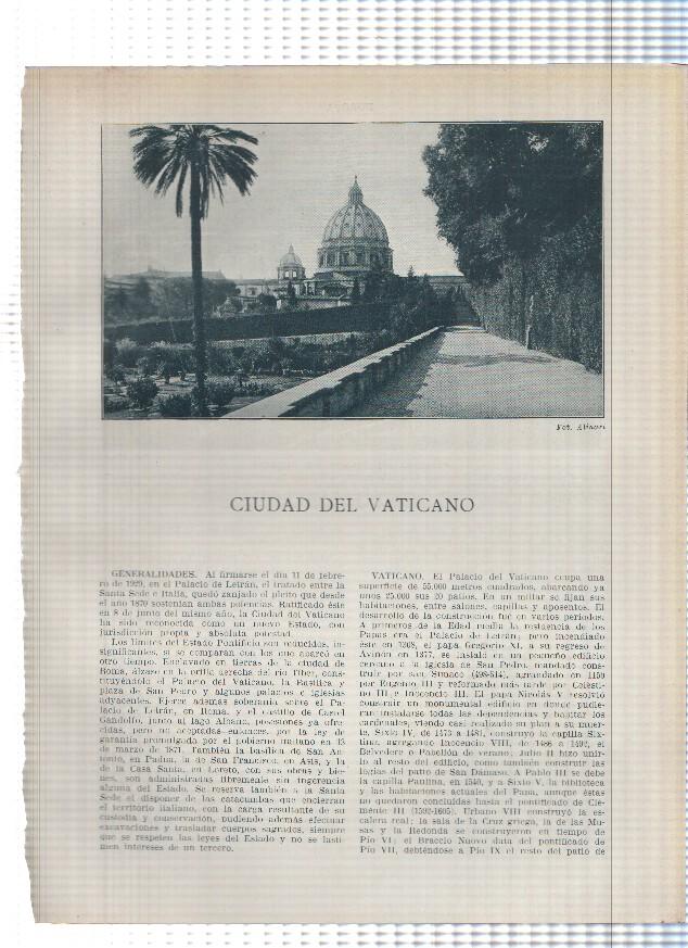 Lamina/sheet/feuille numerada 473/474: Vaticano: Vista general