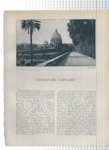 Lamina/sheet/feuille numerada 473/474: Vaticano: Vista general