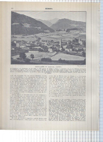 Lamina/sheet/feuille numerada 483/484: Austria: macizo de Gross Glockner y Desfiladero de Brenner