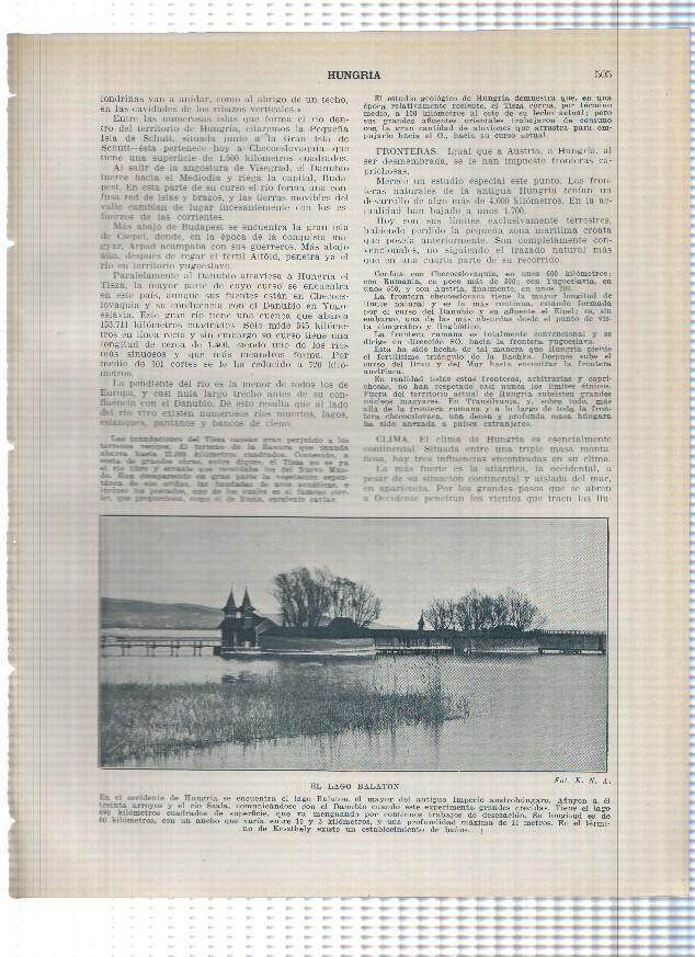 Lamina/sheet/feuille numerada 505/506: Hungria: Lago Balaton y vista de Budapest