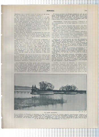 Lamina/sheet/feuille numerada 505/506: Hungria: Lago Balaton y vista de Budapest