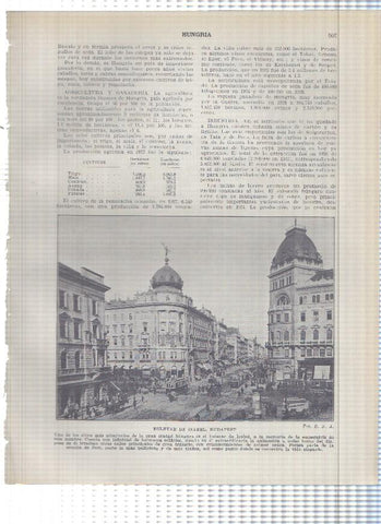 Lamina/sheet/feuille numerada 507/508: Hungria: Bulevar de Isabel y Museo Nacional en Budapest