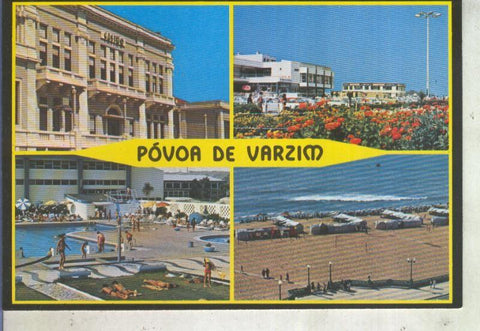 Postal 013916: Vistas varias de Povoa de Varzim, Portugal