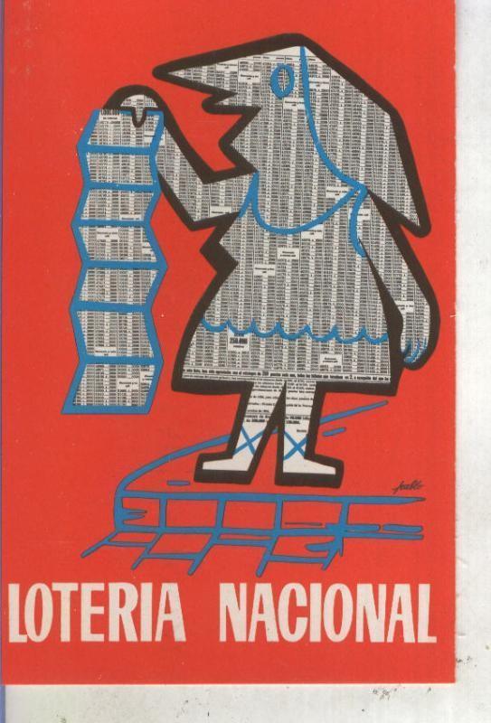 Postal 013625: Loteria Nacional, cartel 1962 de Don Pablo San Jose Garcia