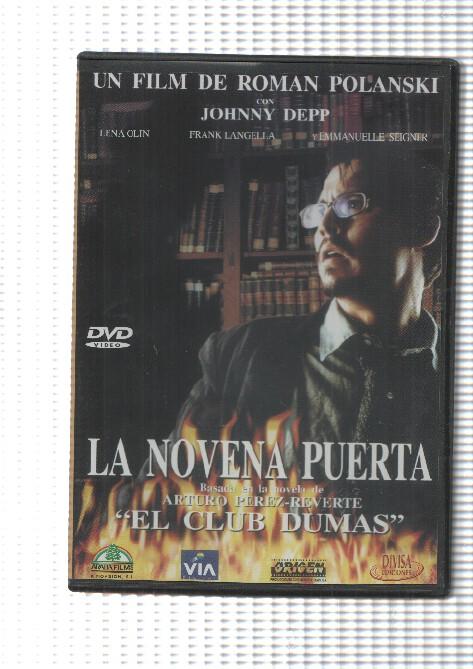 DVD: La Novena Puerta, un film de Roman Polanski con Johnny Deep. Basado en El Club de Dumas, de Arturo Perez Reverte